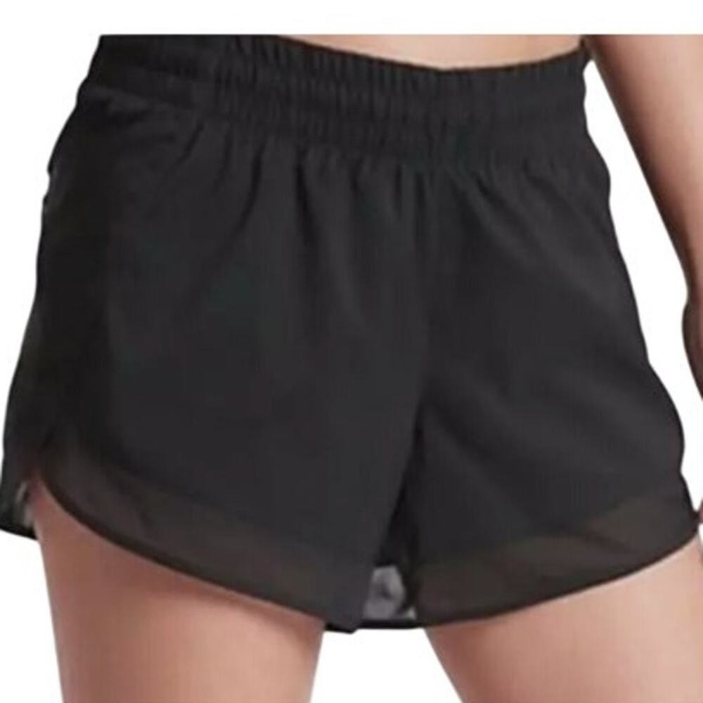 ATHLETA MESH RACER RUN SHORT 4" BLACK SIZE XXS